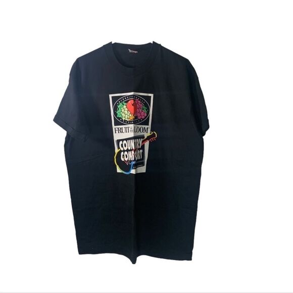 Fruit of‎ The Loom XL Black Vintage Country Comfort T Shirt - Picture 1 of 4